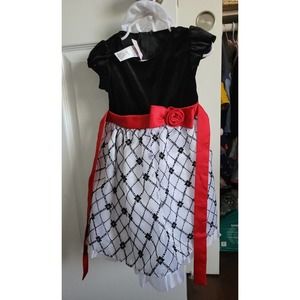 BONNIE BABY 24M 24 MONTHS RED IVORY HOLIDAY DRESS